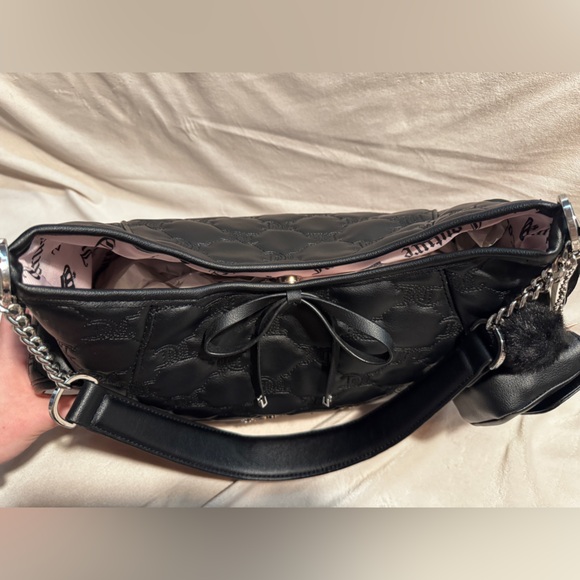 Juicy Couture Black Demure Hobo Style Shoulder Bag NWT - Picture 14 of 16